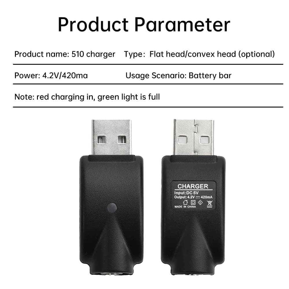 شاحن 510 خيط مع حماية الشحن الزائد متوافق مع شحن USB محول محمول 510 شاحن USB ذكي عالمي - 6