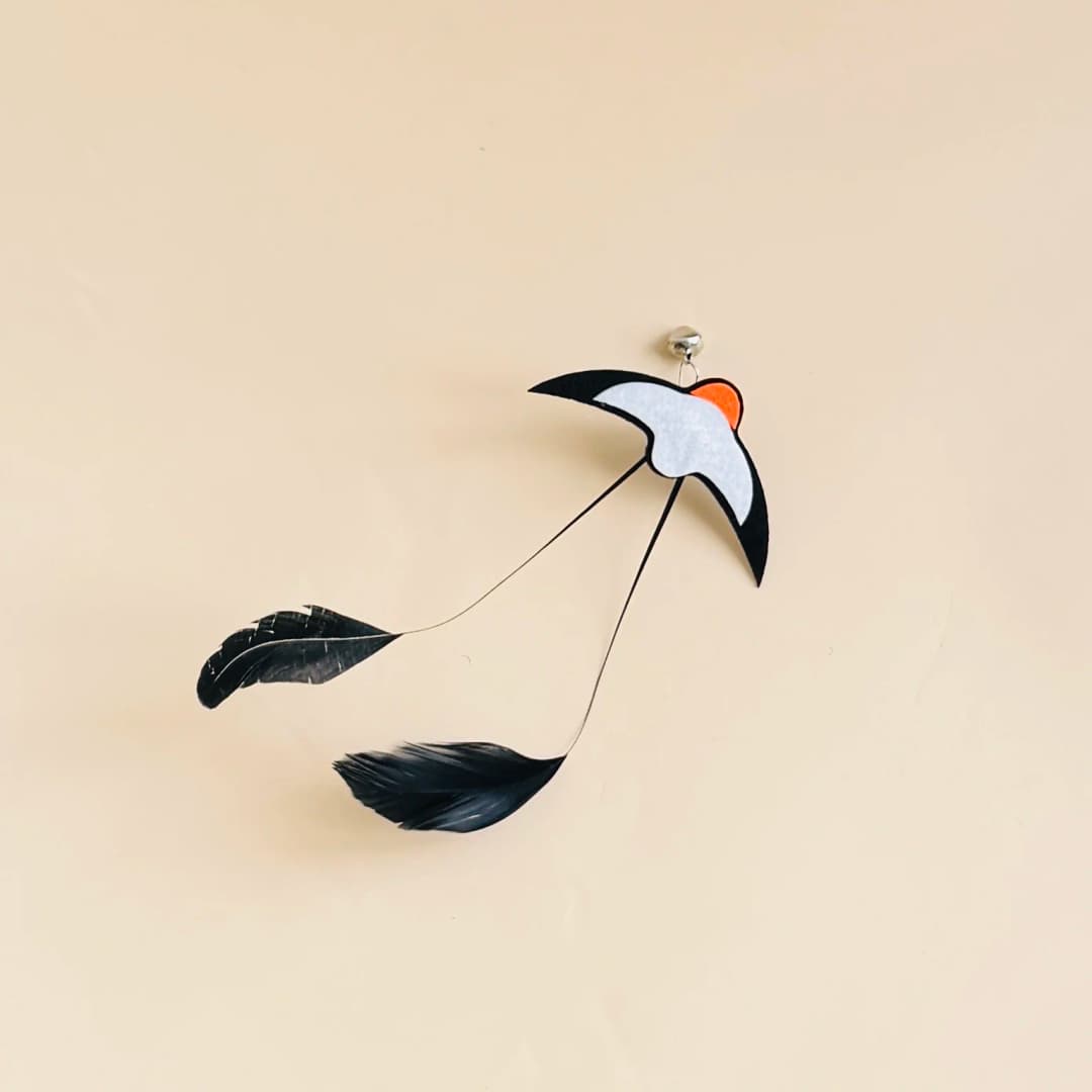 Cat Toys Interactive Funny Simulation Bird Feather with Bell Cat Stick Toy for Kitten Playing Teaser Wand Toy Pet Cats Supplies - 2