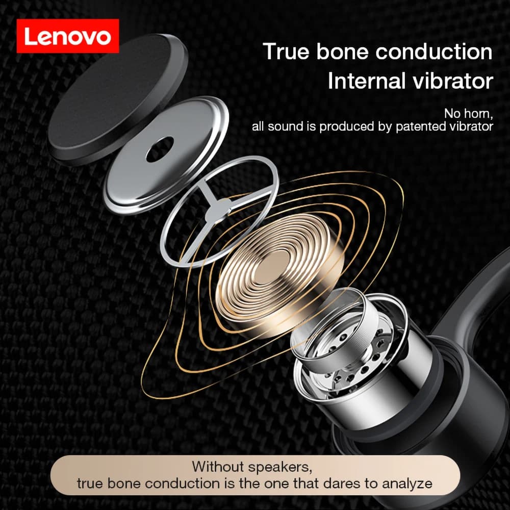 سماعات أذن Lenovo X4 بنقل العظام، بلوتوث 5.3، لاسلكية، رياضية، مقاومة للماء، ستيريو HiFi، ميكروفون مدمج - 5