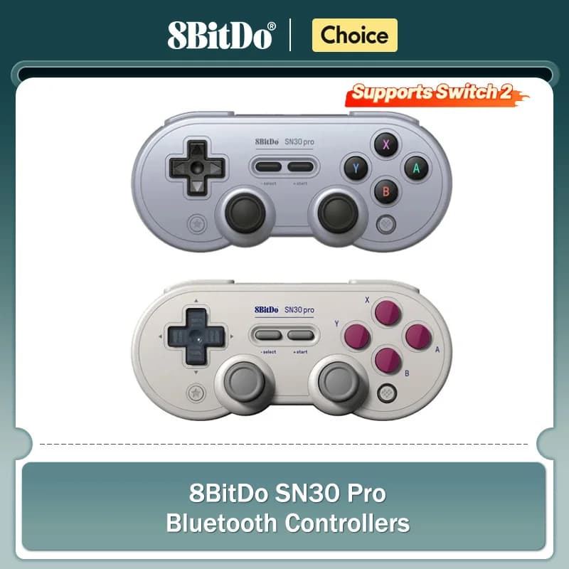 تحديث ذراع التحكم 8Bitdo SN30 Pro Bluetooth، لجهاز Nintendo Switch 2 وأجهزة Android وMacOS وSteam وWindows PC