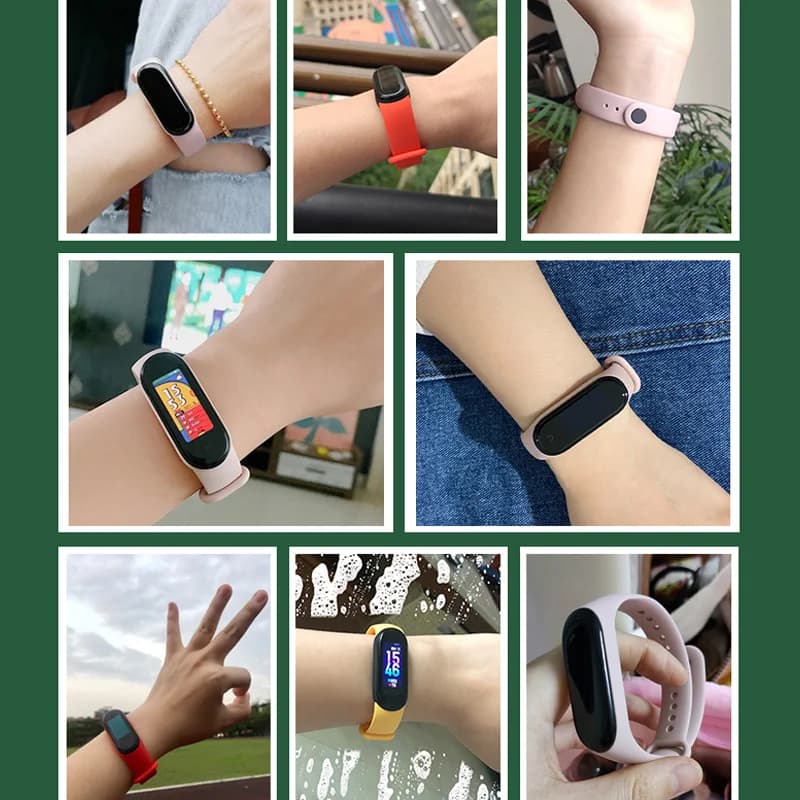 Sport Watchband for Xiaomi Mi Band 7 bracelet wrist Miband 5 6 NFC Replacement pulsera Silicone correa mi band 8 7 6 3 4 5 strap - 5