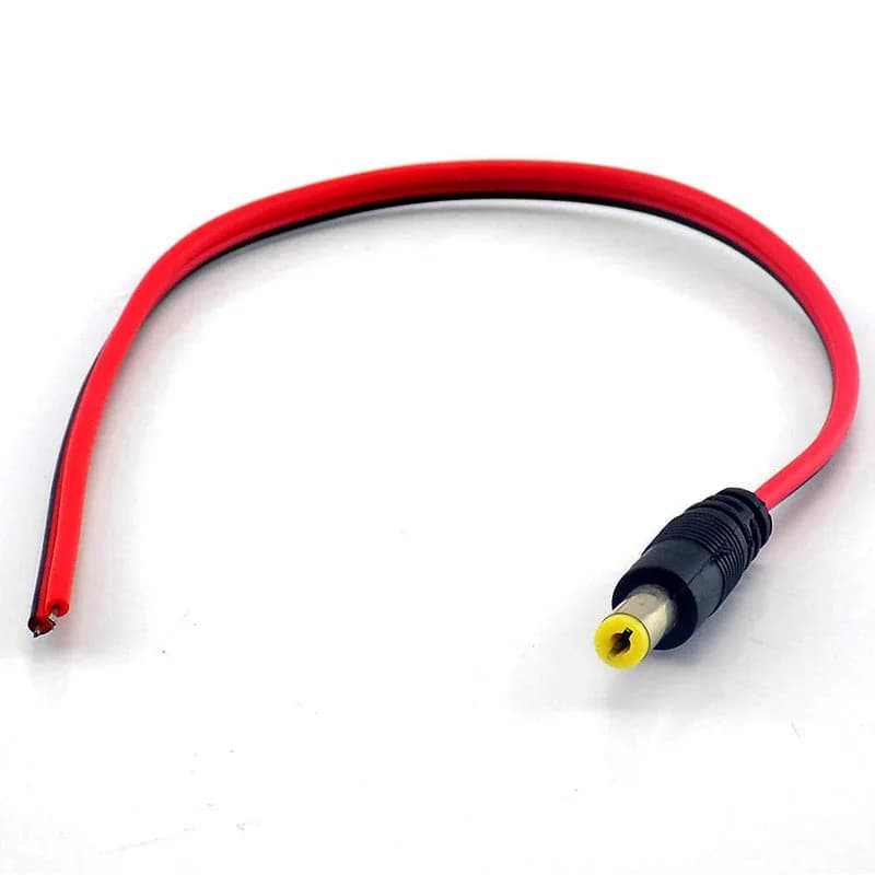 موصلات تمديد 12V DC ذكر أنثى جاك كابل محول قابس إمداد طاقة 5.5x2.1mm شريط LED ضوء كاميرا CCTV بطول 26 سم - 6