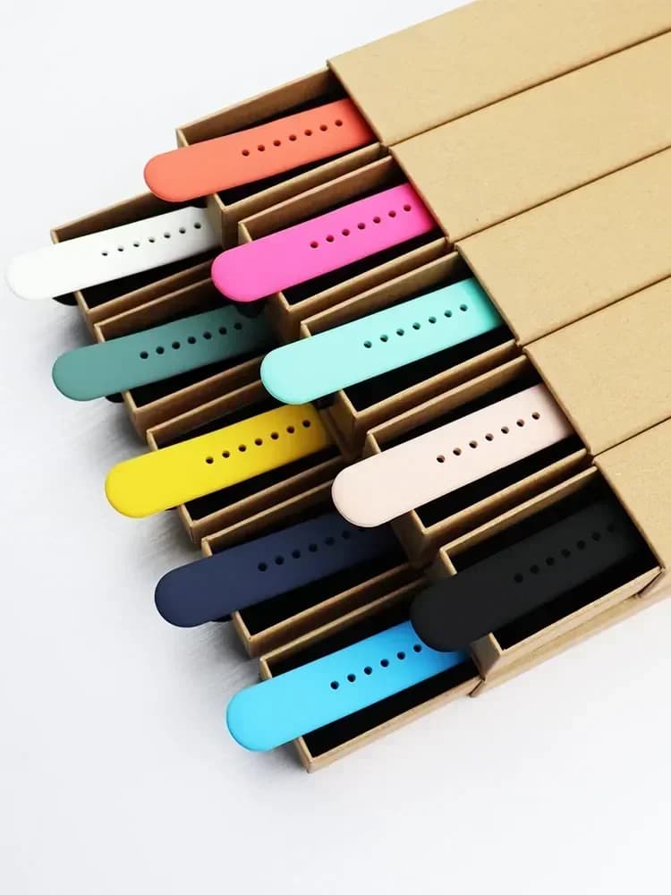 سوار سيليكون جديد لساعة أبل 45 مم، 44 مم، 40-41-42-46 مم، سوار رياضي لسلسلة iWatch 11، 10، 8، 7، 6، SE، 9، Ultra 2، 49 مم - 2