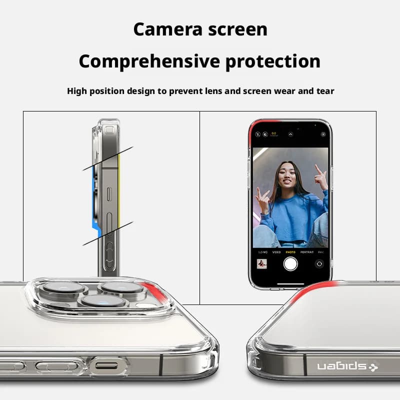 Spigen Ultra Hybrid Case For iPhone 17 Air 12 13 14 15 16 17 Pro Max 16 Plus Ultra-Thin Shockproof Protective Transparent Cover - 6