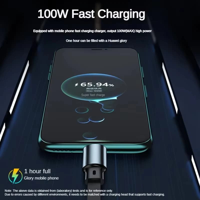كابل USB قابل للسحب 3 في 1، شحن سريع 100 واط، مايكرو USB، Type-C، أندرويد، مناسب لهواتف آيفون وشاومي وهواوي وسامسونج - 5