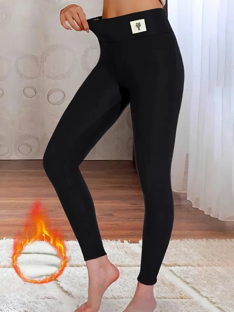 جوارب ضيقة دافئة سميكة للشتاء، جوارب كشمير عالية الخصر، جوارب صوفية مرنة، بنطلون ضيق مخملي - 3