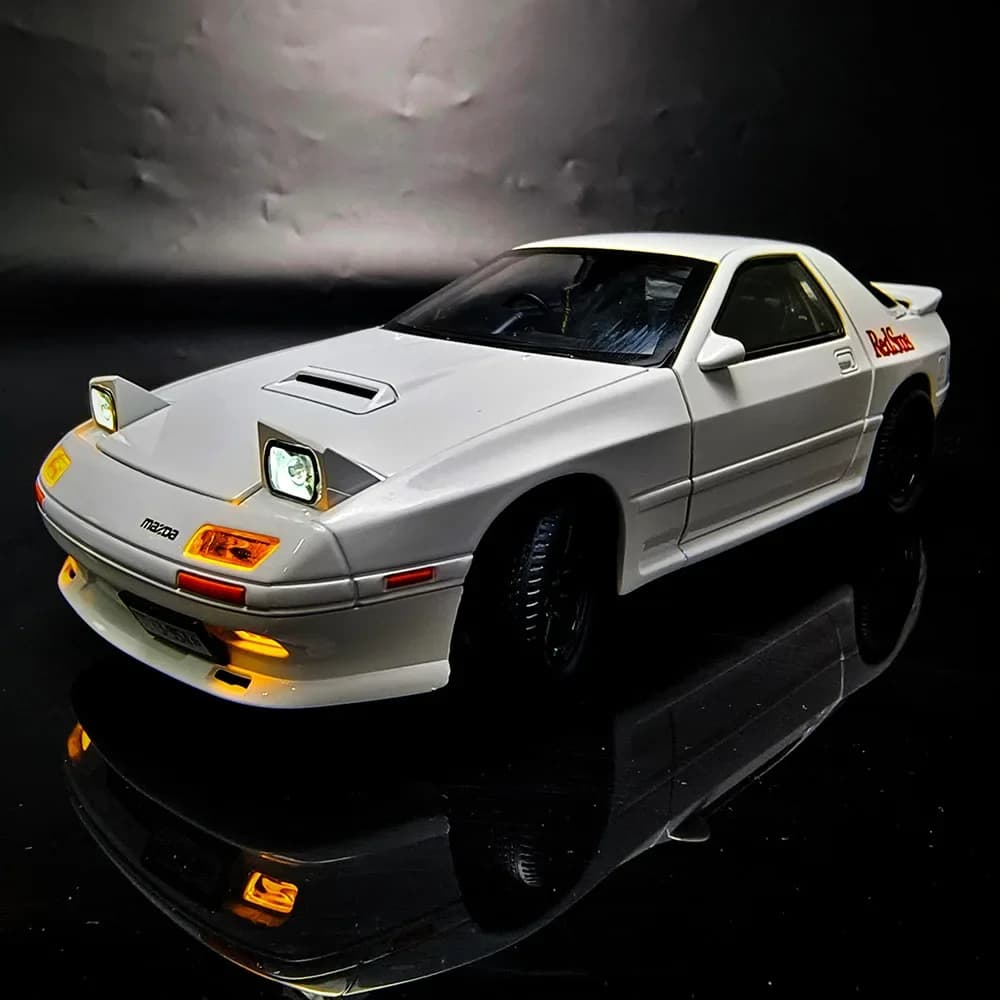 1:24 INITIAL D Mazda RX7 RX-7 Supercar Alloy Model Car Toy Diecasts Metal Casting Sound And Light Car Toys For Children Vehicle - 3
