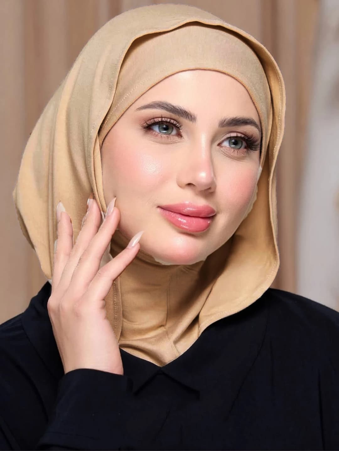 حجاب جاهز للارتداء من جيرسي، غطاء رأس فوري مسلم، غطاء رقبة مريح، حجاب خفيف