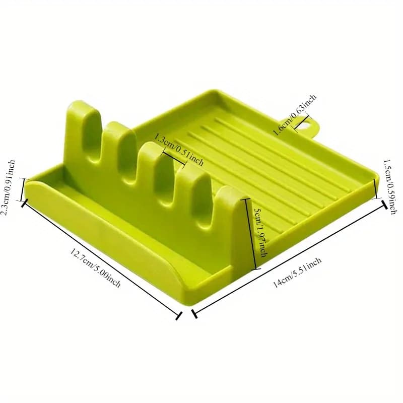 1pc Kitchen Spoon Holders Fork Spatula Rack Shelf Organizer Plastic Spoon Rest Chopsticks Holder Non-slip Spoons Pad Kitchen Ute - 2