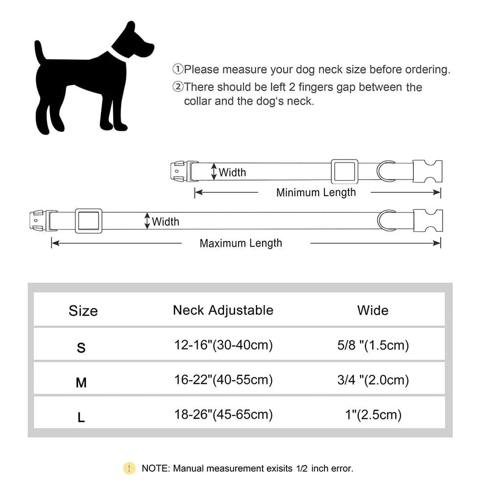 Custom Dog Martingale Collar Nylon Reflective Dog Collars With Engraving Metal Buckle Adjustable For Dogs Prevent Slipping Out - 6