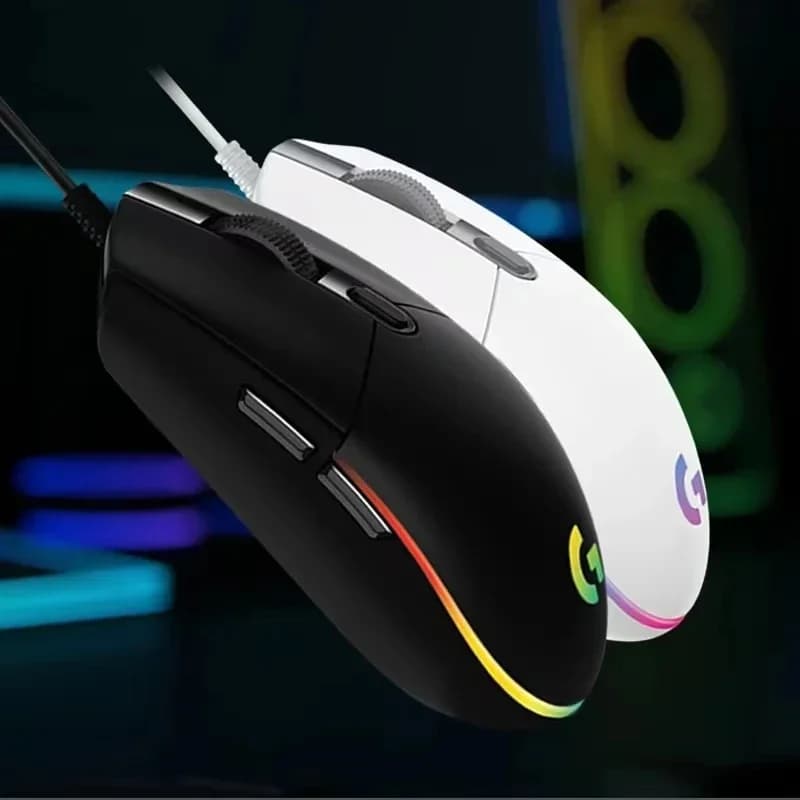ماوس Logitech G102/G203 Lightsync، تتبع بصري، 8000 DPI، 16.8 مليون لون LED، 6 أزرار قابلة للتخصيص، ماوس سلكي - 5
