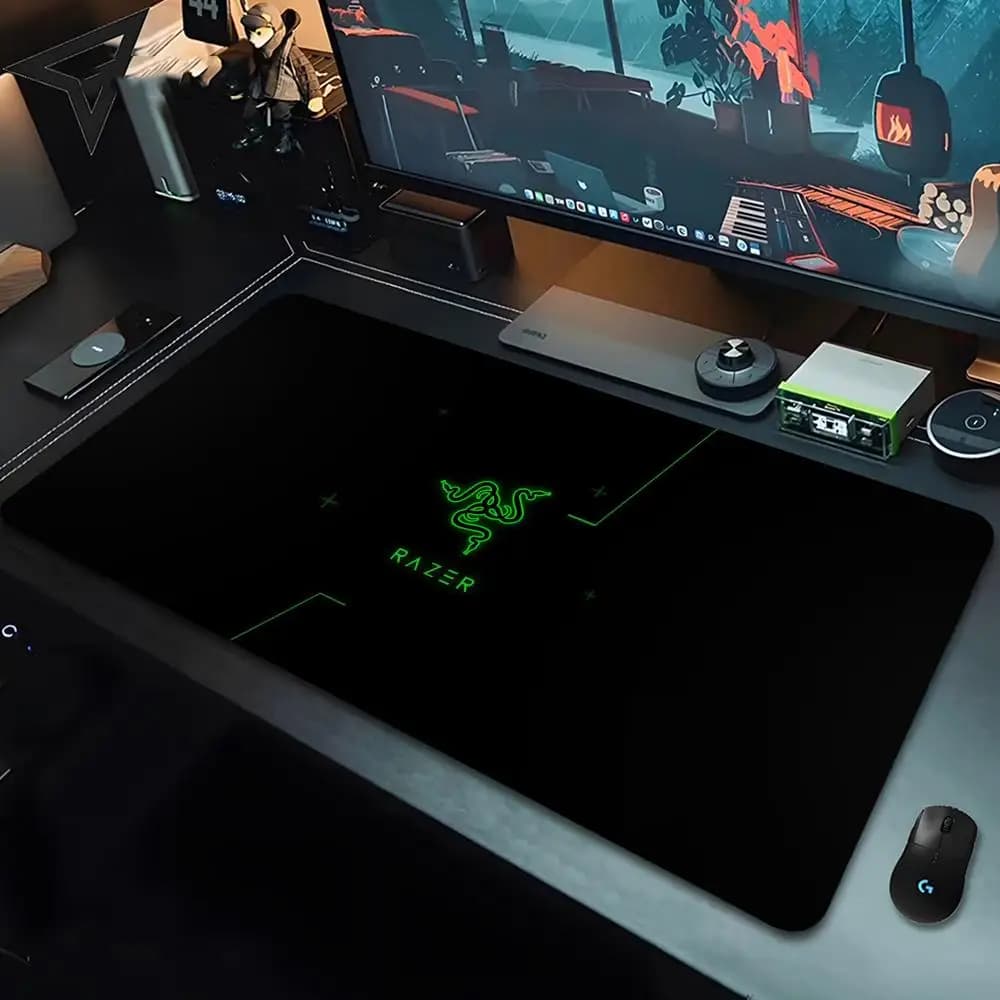 Razer Mouse Comics Pad 90x40 Cm Kawaii Desk Mat Xxl Pc Gamer Gaming Computer Offices Mousepad Keyboard - 5