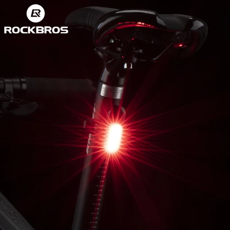 ضوء خلفي للدراجة من ROCKBROS، 250 مللي أمبير، قابل لإعادة الشحن عبر USB، إضاءة دراجات فائقة الخفة، مقاوم للمطر، 5 أوضاع إضاءة، إكسسوارات دراجات