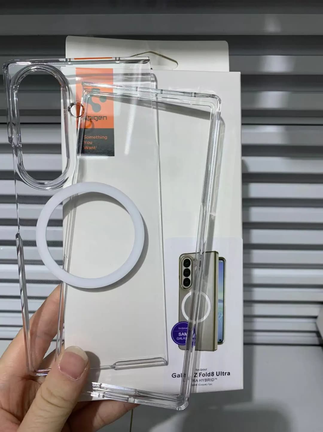 غطاء قابل للطي مغناطيسي شفاف من Spigen لـ سامسونج Z Fold 8 ألترا 7 6 5 4، مضاد للاصفرار، مقاوم للصدمات، رقيق جداً - 6
