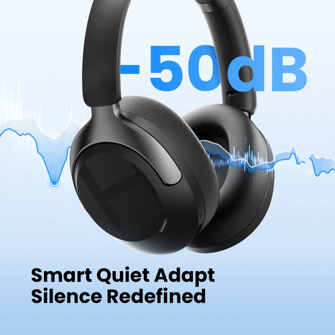 سماعات هالو S40 لاسلكية مع إلغاء الضوضاء 50dB صوت عالي الدقة ثلاثي الأبعاد مع LDAC بلوتوث 6.0 سماعات أذن فوق الأذن - 2