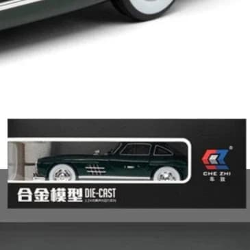 نموذج سيارة مرسيدس بنز 300SL بمقياس 1:24 من سبائك معدنية كلاسيكية قديمة مع إضاءة وصوت هدية لعبة للأطفال - 6