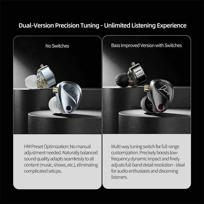 KZ Duonic HiFi Earphones with Super Stroke Three Magnetic Planar Driver HM Acoustic Tuning - 3
