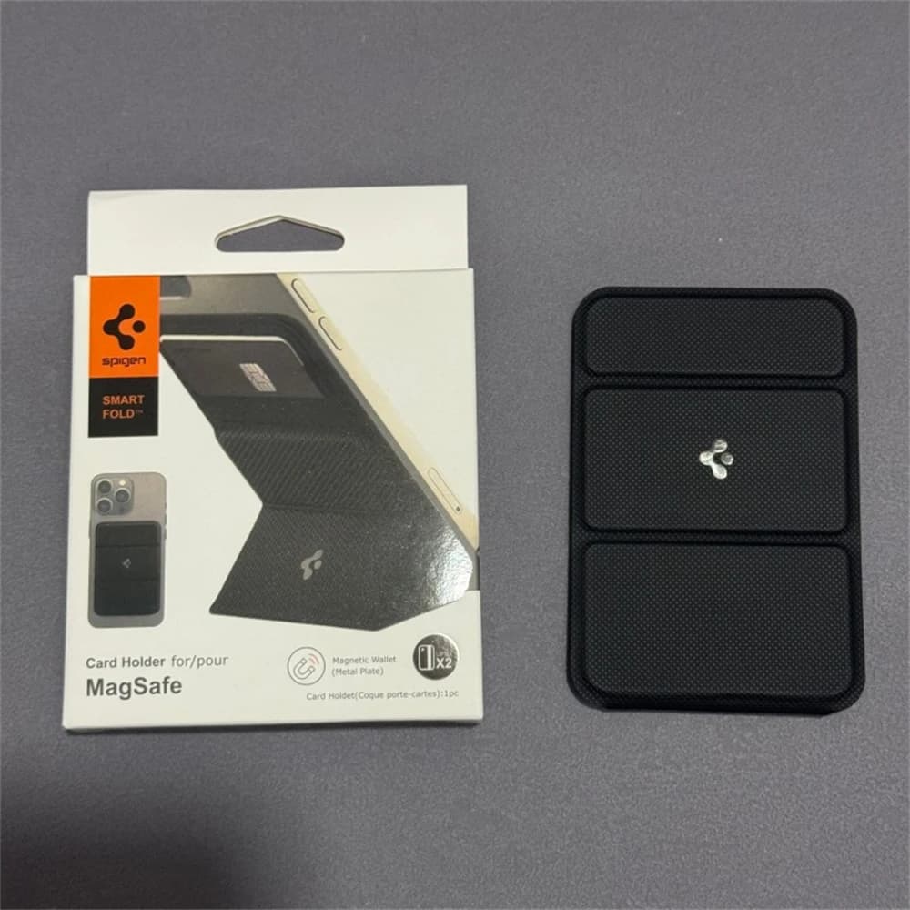 Spigen For iPhone 17 16 15 Pro Max Leather Folding Magnetic Stand Portable Card Holder Multi Functional Phone Stand Card Holder - 2