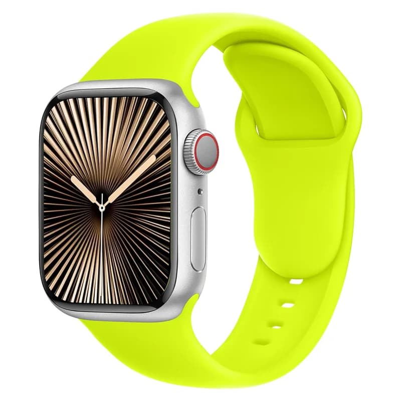 سوار سيليكون جديد لساعة أبل 45 مم، 44 مم، 40-41-42-46 مم، سوار رياضي لسلسلة iWatch 11، 10، 8، 7، 6، SE، 9، Ultra 2، 49 مم