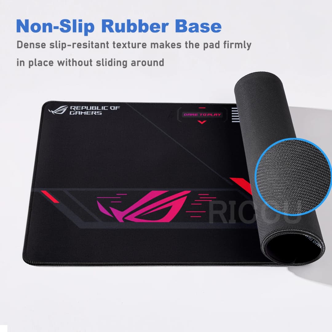 بساط ماوس كبير من ASUS، جمهورية اللاعبين ROG، بساط ماوس للألعاب، بساط مطاطي غير قابل للانزلاق، بساط مكتب للكمبيوتر، بساط لوحة مفاتيح - 5