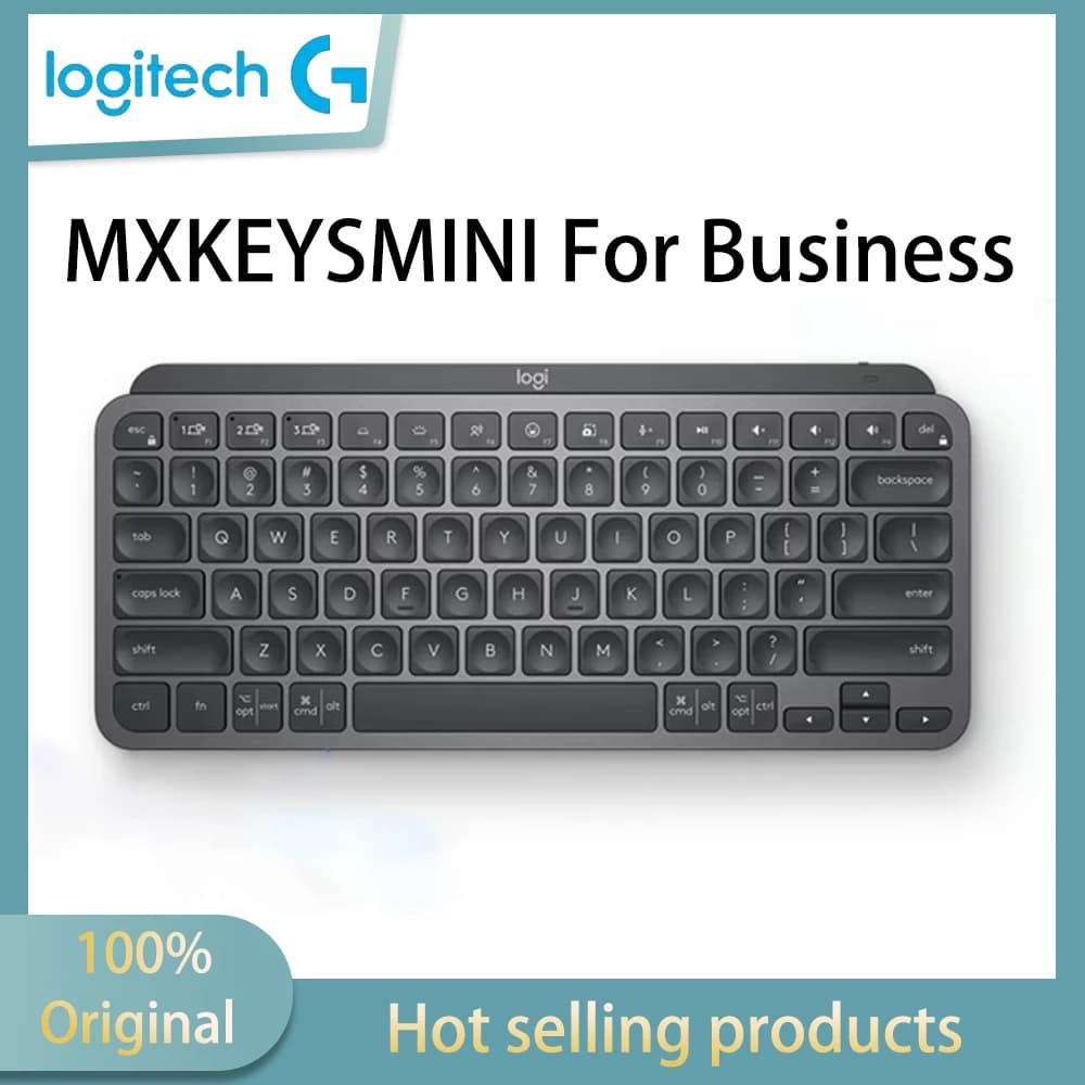 لوحة مفاتيح Logitech MX Keys Mini اللاسلكية للبلوتوث - لوحة مفاتيح مكتبية عالية الجودة مع إضاءة خلفية ذكية ومستقبل سلس