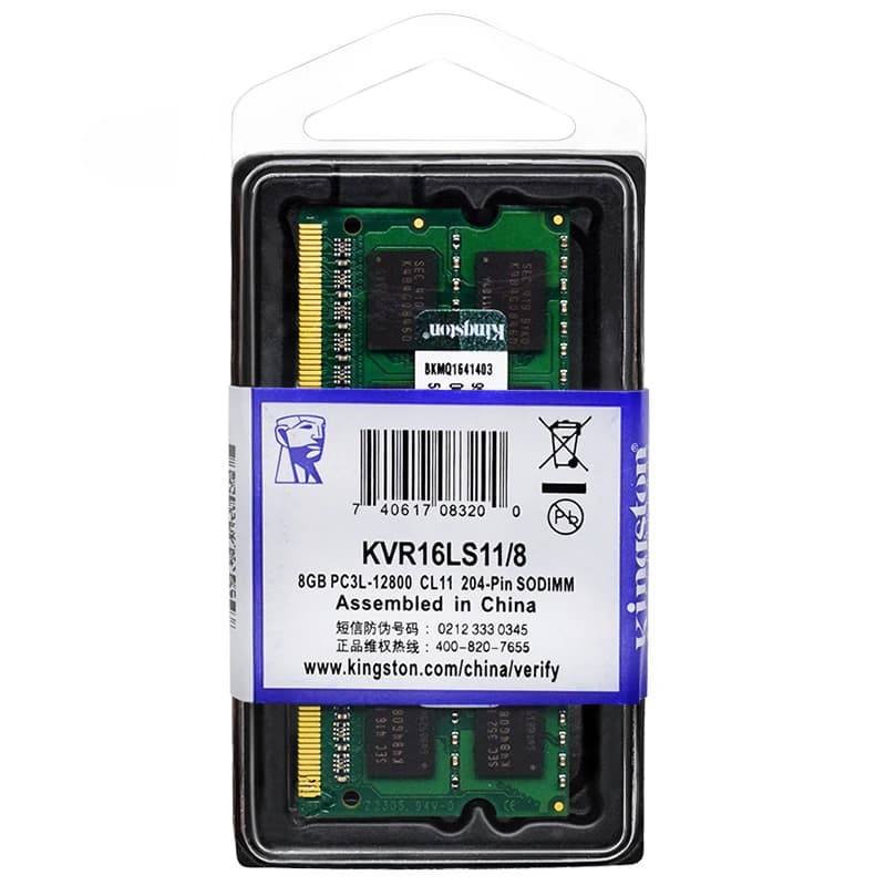 ذاكرة رام للابتوب كينجستون DDR3 وDDR3L بسعات 8GB و4GB بتردد 1600Mhz نوع SODIMM متوافقة مع PC3-12800 بقناة مزدوجة - 5