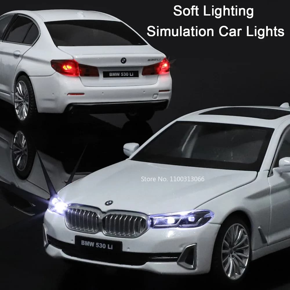1:24 5 Series 530Li M4 Model Toys Cars Alloy Diecast Wheel Pull Back Miniature Car Doors Opened Vehicle Perfect Gifts for Kids - 3