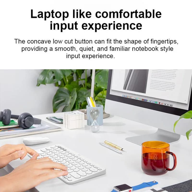 لوحة مفاتيح بلوتوث متعددة الأجهزة Logitech K380، لوحة مفاتيح لاسلكية لهاتف أندرويد، لوحة مفاتيح بلوتوث ملونة للكمبيوتر اللوحي - 4