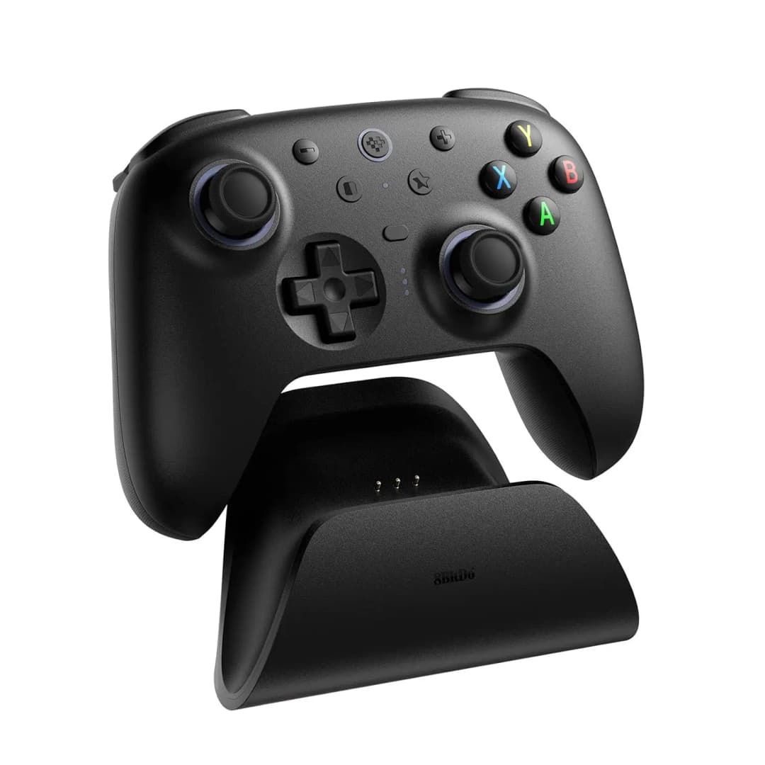 وحدة تحكم لاسلكية 8BitDo Ultimate 2، ذراع تحكم بلوتوث/USB/2.4G مع قاعدة شحن عصا تحكم TMR لأجهزة الكمبيوتر بنظام ويندوز، وأبل، وستيم & - 5