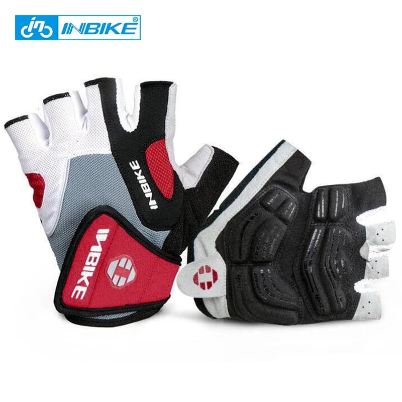 قفازات ركوب دراجات INBIKE مع بطانة جل مقاومة للصدمات نصف إصبع قفازات رياضية للرجال والنساء قفازات لياقة بدنية لصالة الألعاب الرياضية IF239 - 2