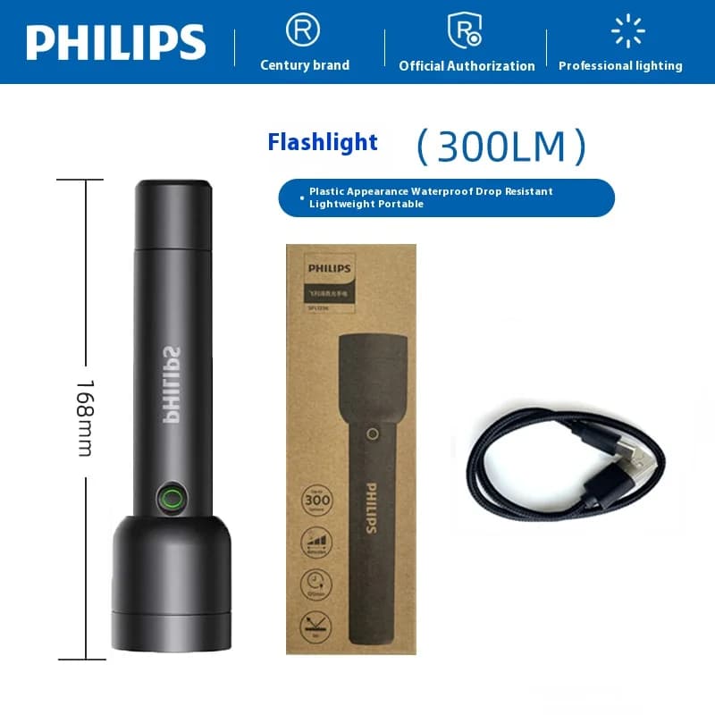 Philips كشاف Sfl1236 LED عالي الطاقة مع 4 أوضاع إضاءة محمول وقابل لإعادة الشحن لمصابيح التخييم في الهواء الطلق - 2
