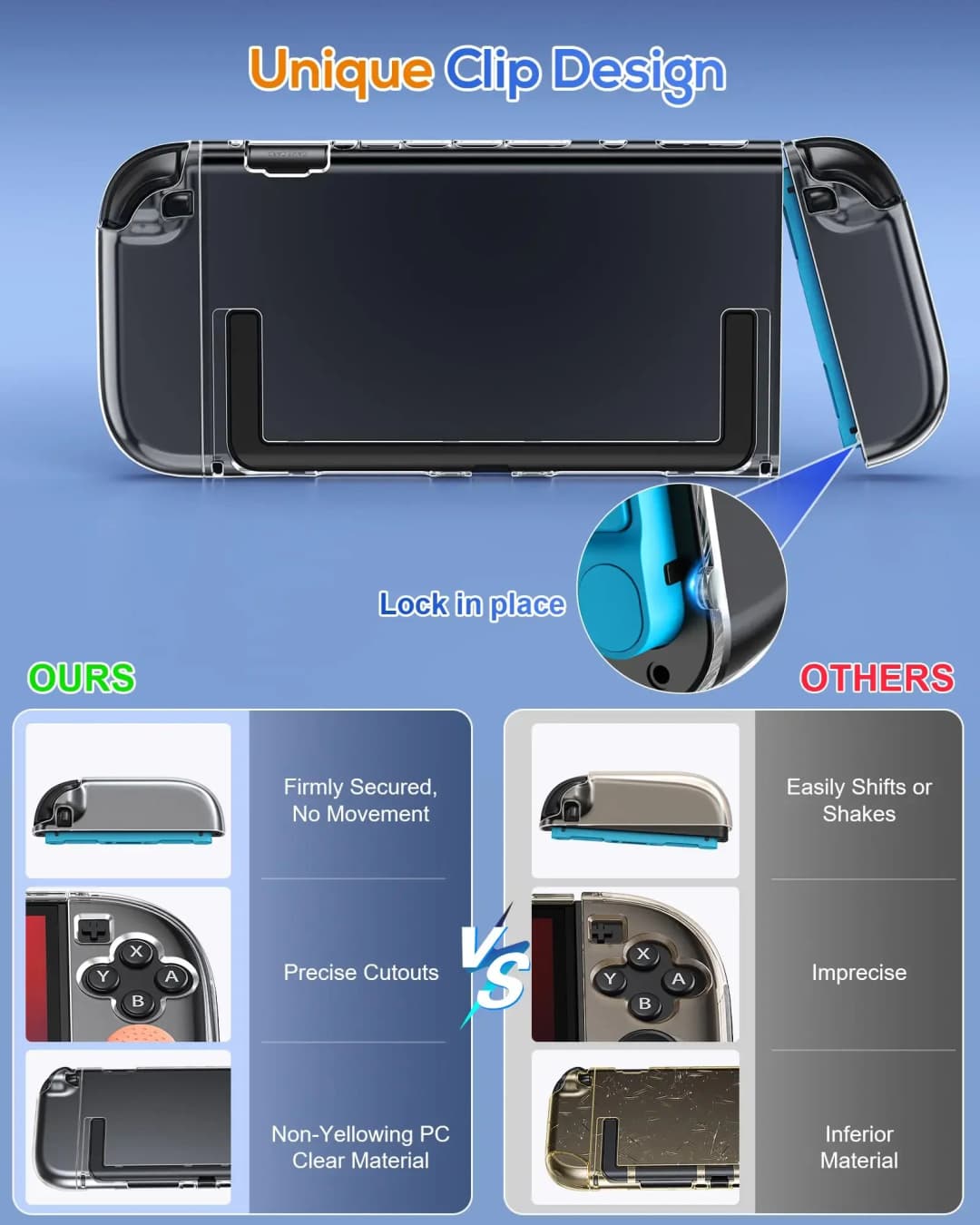 غطاء حماية ناعم من PC + TPU لجهاز Nintendo Switch 2، غطاء واقي مقسم لذراعي التحكم، إكسسوارات Switch 2 - 5