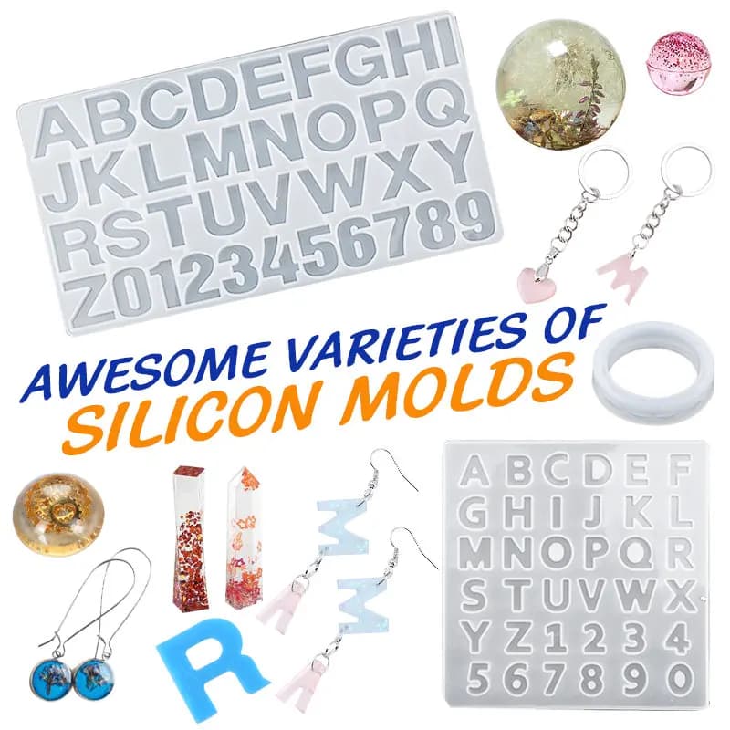 Transparent Epoxy Resin Casting Molds Kit Silicone Mold With Epoxy Glue For Earring Keychain Jewelry Making DIY Moule Silicone - 6