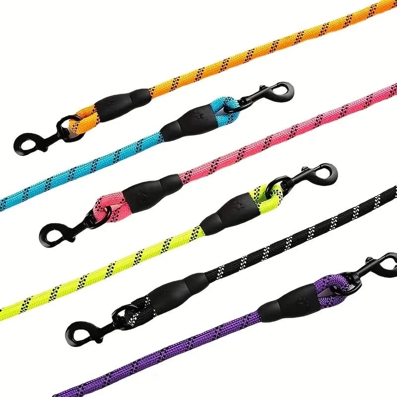 Reflective Dog Leash With Comfortable Padded Handle - Double Heavy Duty Traction Rope For Strong Dogs - Enhance Safety And Contr - 4