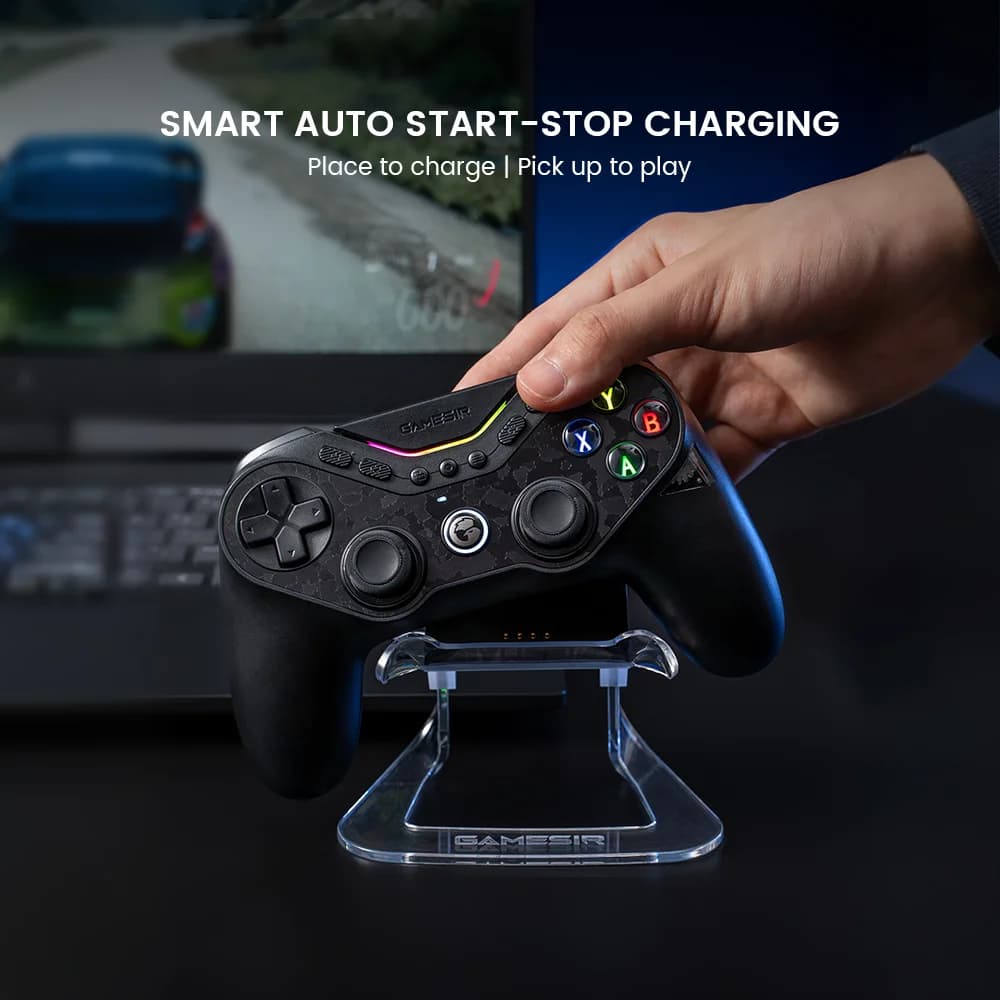 محطة شحن GameSir Nova سايكلون 2 تارانتولا برو رصيف شحن ذراع تحكم إيقاف وتشغيل ذكي شريط إضاءة RGB - 4