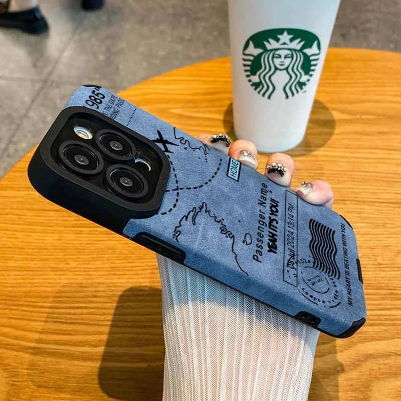 غطاء هاتف بتصميم مسار رحلة طائرة لأجهزة آيفون 17 إير 16 15 14 13 12 11 برو ماكس 7 بلس XS ماكس غطاء سيليكون ناعم مقاوم للصدمات - 3