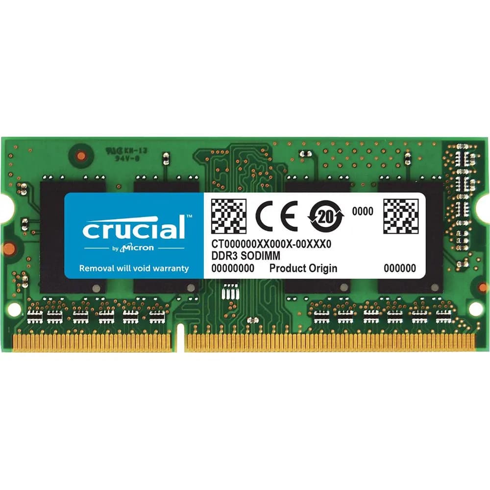 ذاكرة كمبيوتر محمول DDR3 DDR3L من Crucial، 8GB، 4GB، 2GB، 1066MHz، 1333MHz، 1600MHz، PC3L-12800، 10600، 8500، SODIMM، 1.35V/1.5V - 6