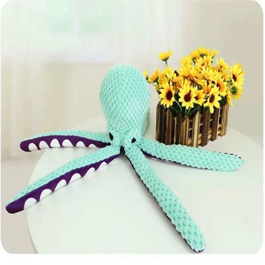 Pet plush octopus toy interactive sound anti-demolition home large and small dog boredom companion dog toy - 4