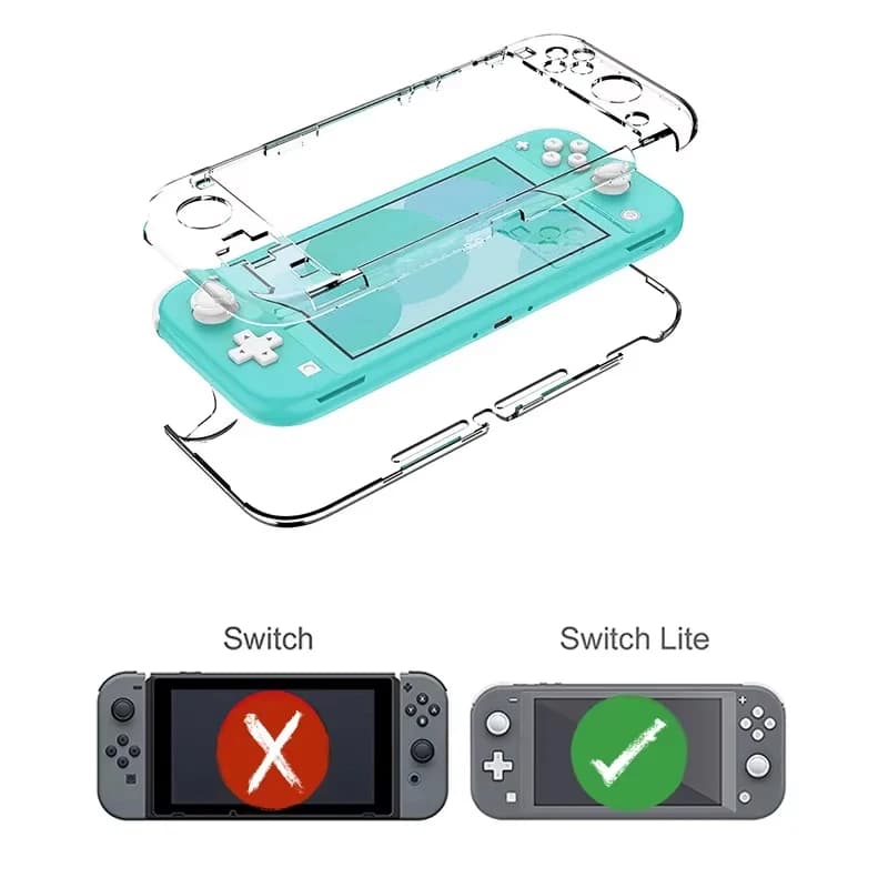 غطاء حماية مضاد للانزلاق من DATA FROG متوافق مع وحدة تحكم الألعاب Switch Lite، غطاء كامل من الكريستال لجهاز Switch Lite - 5