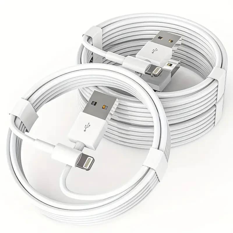 كابل شحن TPE معتمد MFi 1 قطعة 3 قطع USB A إلى Lightning سلك شاحن آيفون متوافق مع iPhone 14 13 12 11 Pro Max