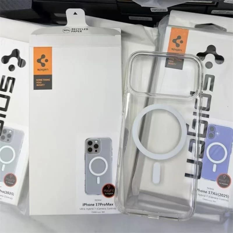 Spigen Ultra Hybrid MagFit TPU Anti Yellowing Case For iPhone 12 13 14 15 16 17 Pro Max 16Plus 17 Air For Magsafe Magnetic Cover - 4