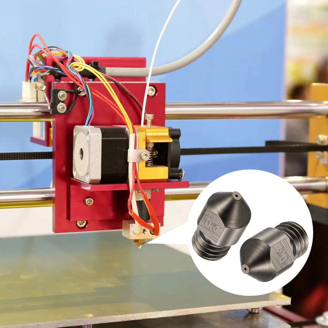 فوهة Creality الرسمية من الفولاذ المقسى MK8 بقطر 0.4 مم لفوهة Ender 3 لطابعات Ender3 Pro/Ender 3 V2/Ender 5/CR-10 Series ثلاثية الأبعاد - 6