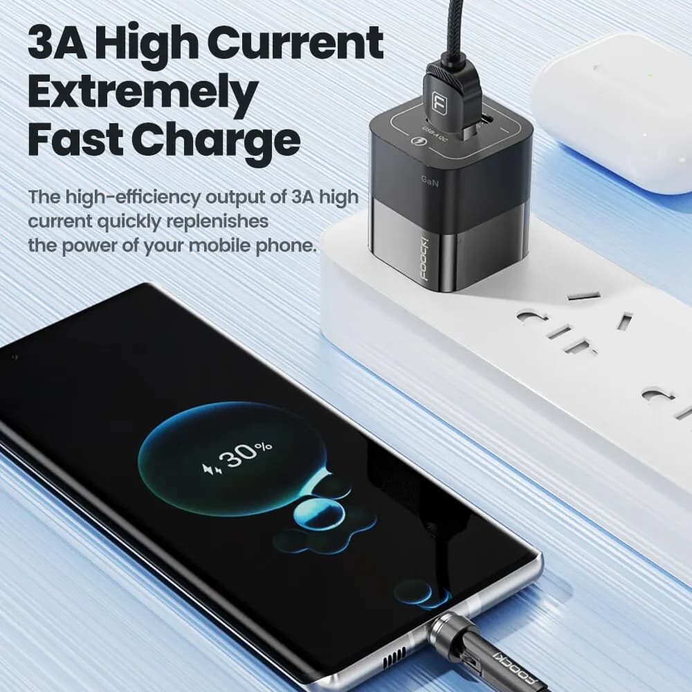 Toocki 540 تدوير المغناطيسي USB نوع C كابل آيفون 12 X Xiaomi شاحن سريع مايكرو USB نوع-C كابل شحن المغناطيس سلك البيانات - 3