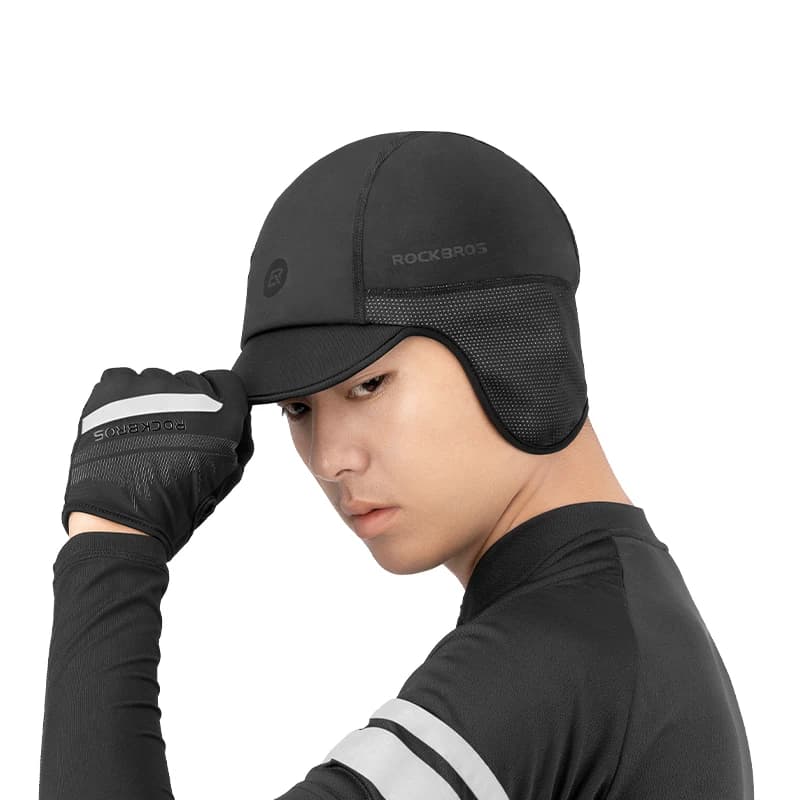 ROCKBROS Winter Bike Cap Windproof Thermal Ski Cap Running Skiing Motocycle Hat Men Women MTB Ear Protection Cycling Headwear - 6