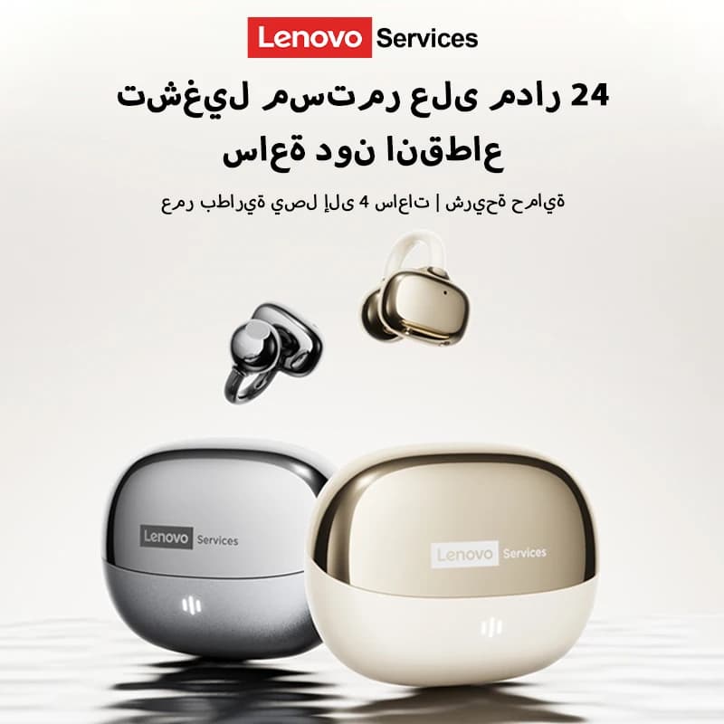 New Lenovo RS103 Wireless Bluetooth 6.0 Ear Clip Earphones 360° Surround Sound Headphones 24H Long Battery Life Earbuds for Mic - 5