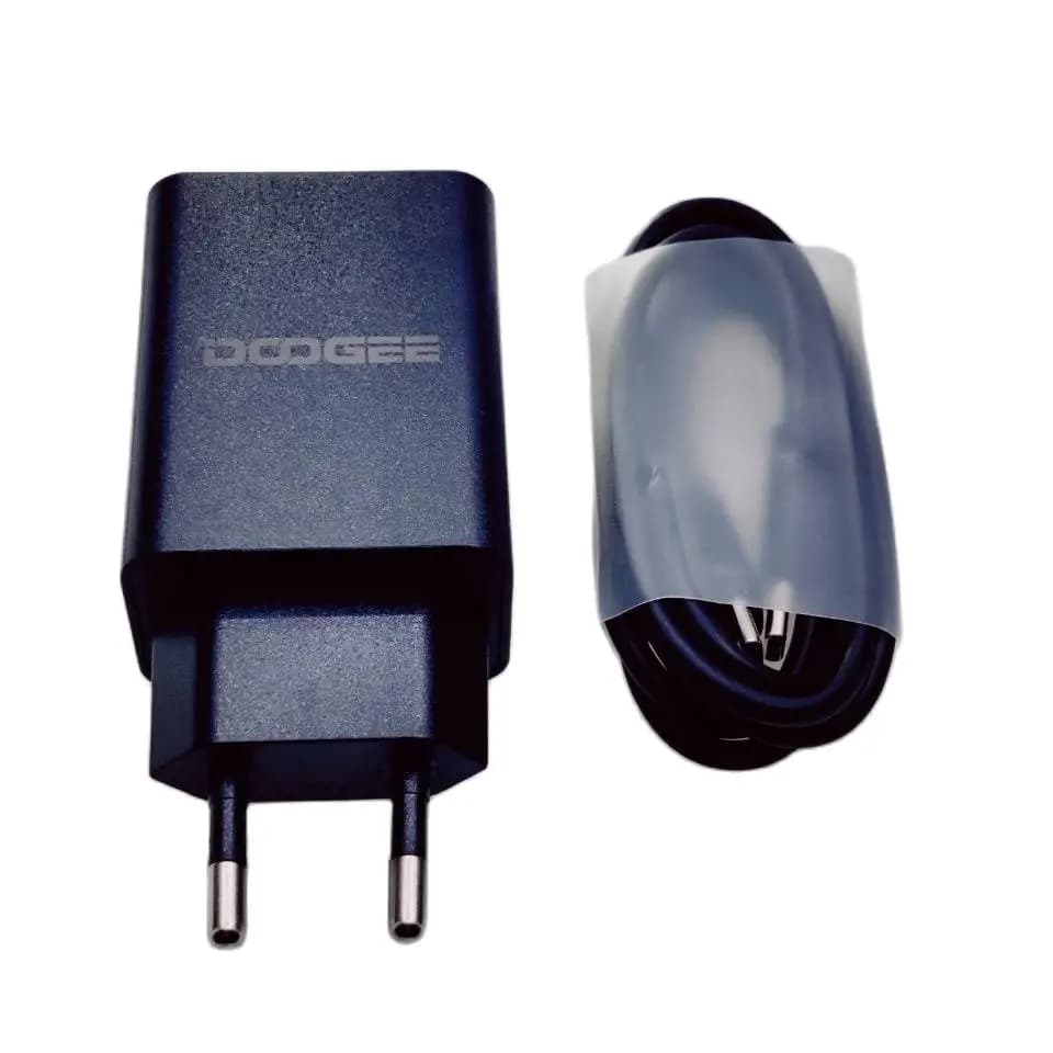 شاحن سفر سريع أصلي DOOGEE V MAX VMAX 6.58 بوصة محول تيار متردد 5V 3A محول قابس EU + كابل سلك Type-C USB - 3