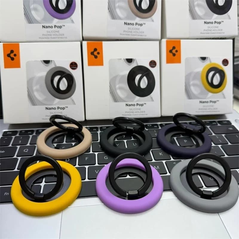 حامل الهاتف المغناطيسي Spigen Nano Pop (Mag Fit) لهواتف iPhone 17 و16 و15 و14 و13 Pro Max Air Plus ولهواتف Samsung Galaxy S26 و25 و24+ Ultra - 5