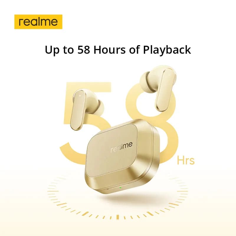 إصدار عالمي: سماعات realme Buds Air 8 مع إلغاء ضوضاء عميق 55dB، سماعات لاسلكية حقيقية، بلوتوث 5.4، LHDC 5.0، مقاومة للماء IP55