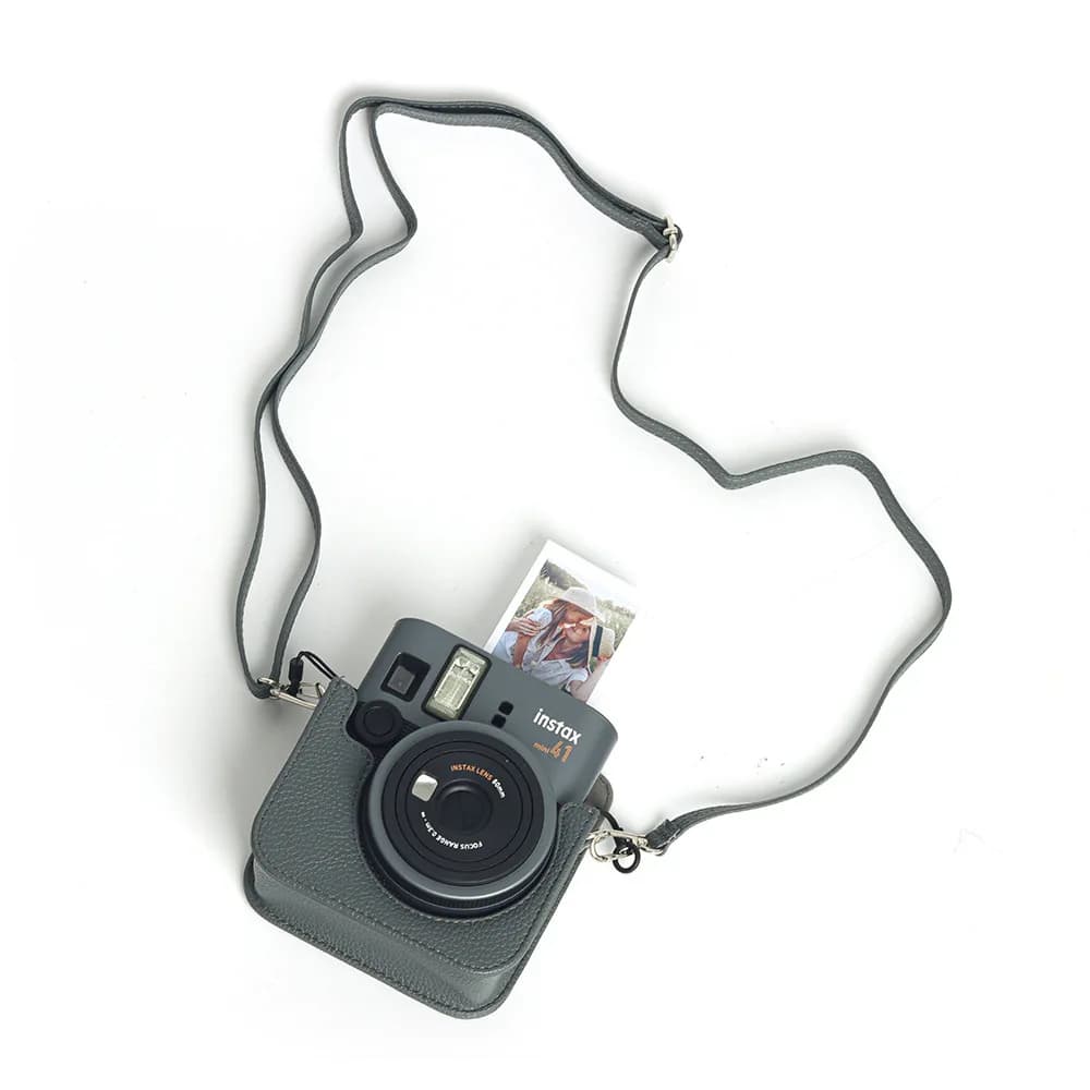 حقيبة كاميرا Fujifilm Instax Mini 41 + 5 قطع مغناطيس صغير + صندوق تخزين جلدي حقيبة كروسبودي جلدية ريترو اكسسوارات بني / أسود - 5