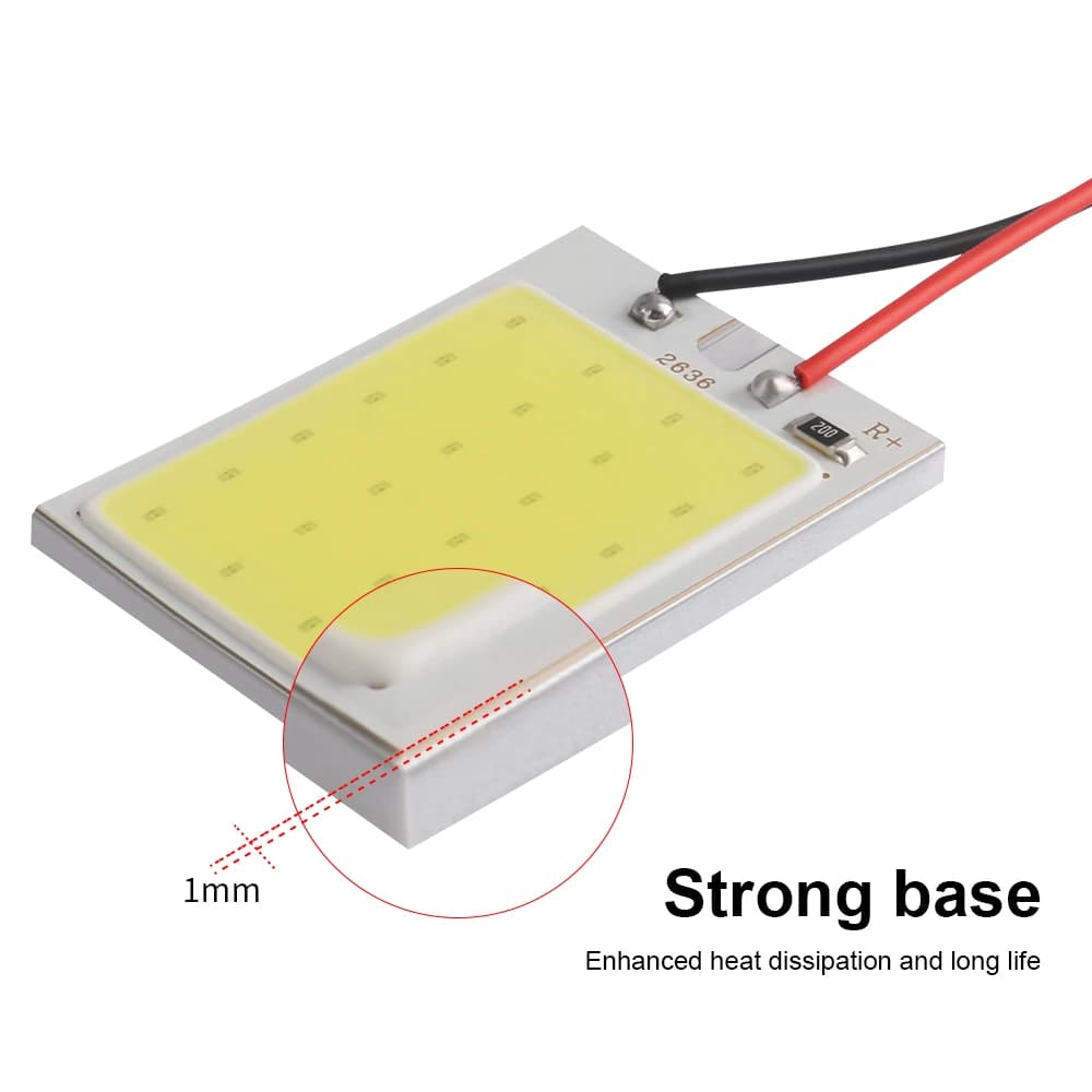 1pc T10 COB W5W LED Signal Bulbs Festoon 31mm 36mm 39mm 41/42MM  Car Interior Reading Lights Dome License Plate Lamp White 12V - 4